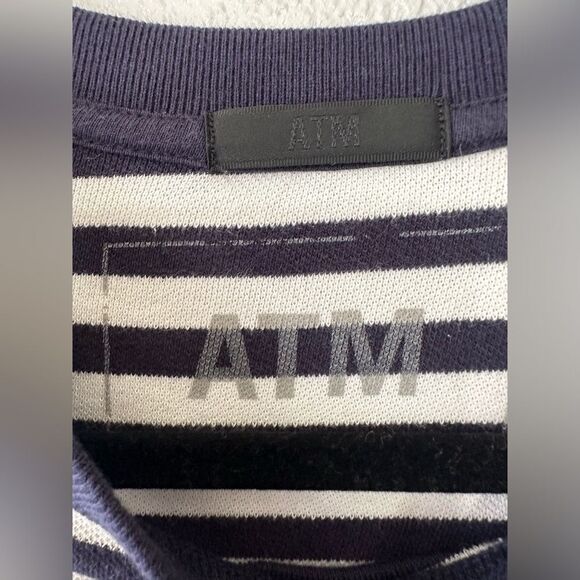 ATM Anthony Thomas Melillo Pique Striped T-Shirt Dress Stripped Size Small - Picture 6 of 11